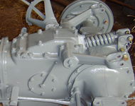 Vintage tractor during restoration.