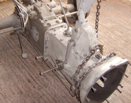 Vintage tractor during restoration.