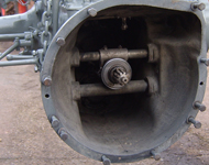 Vintage tractor during restoration.