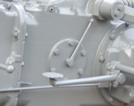 Vintage tractor during restoration.